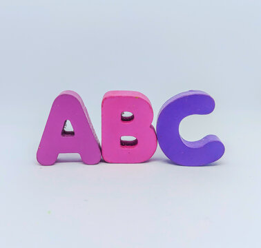 A colorful wood toys ABC alphabet