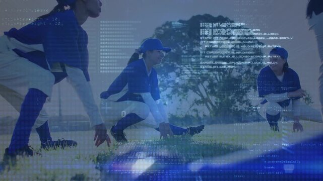 Animation of data processing over diverse baseball players