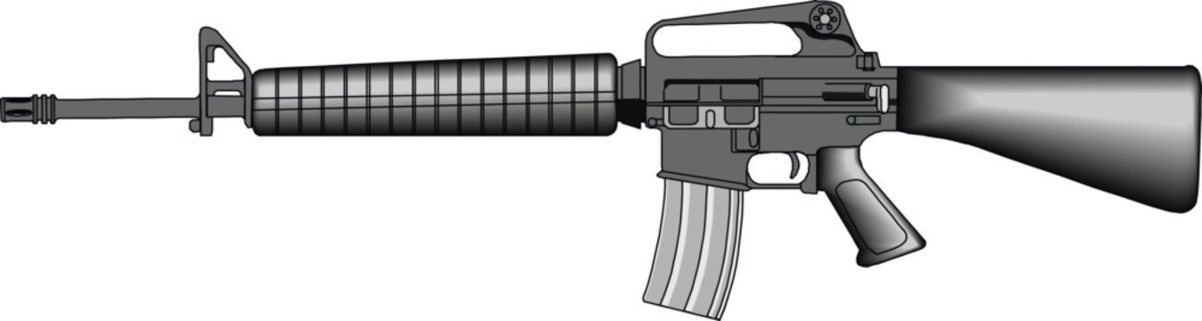 M16 Assault Rifle Vector Design