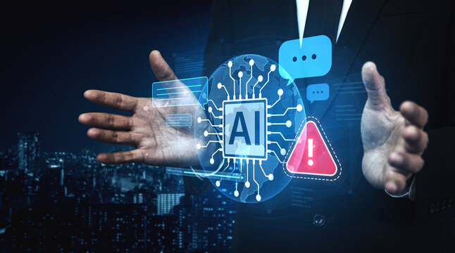 AI interface showing prompt error warning and system alert. AI prompt failure can lead to incorrect output or hallucination. Managing AI prompt error is crucial in safe AI deployment. Spline