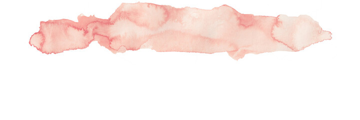 Fototapeta premium Soft Blush Pink Watercolor Wash – Horizontal Banner Background with Top Placement and Copy Space