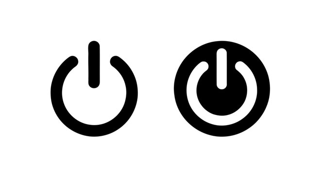 Vector illustration&nbsp;of power button icons set, vector illustration on a transparent background