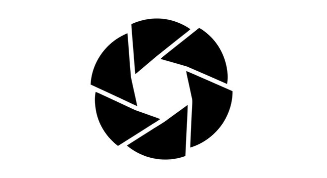 Vector illustration&nbsp;of camera aperture icon, shutter symbol, vector illustration on a transparent background