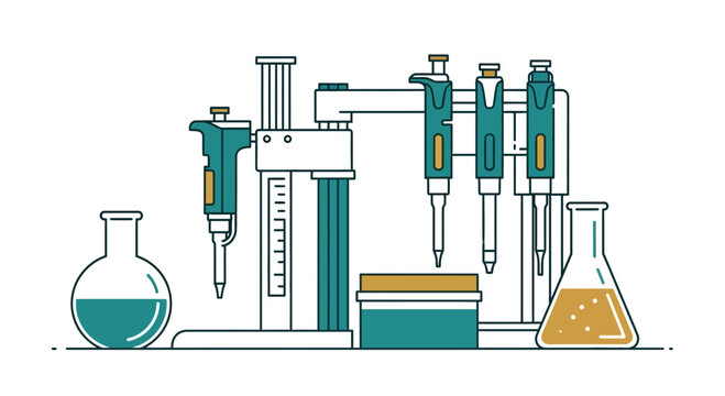 Laboratory equipment for chemical analysis.
