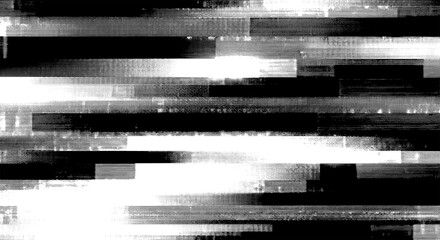 Abstract monochrome texture with thick horizontal black bars and white lines, dynamic brush stroke...