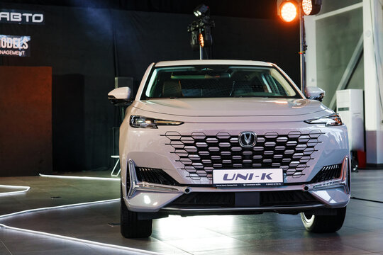 Ulyanovsk, Russia - March 01, 2026: New Changan UNI-K car presented in the showroom of car center.
