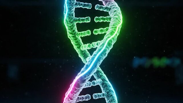 DNA double helix structure model.