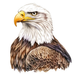 Obraz premium watercolor graphic of Eagle, isolated on a white background.