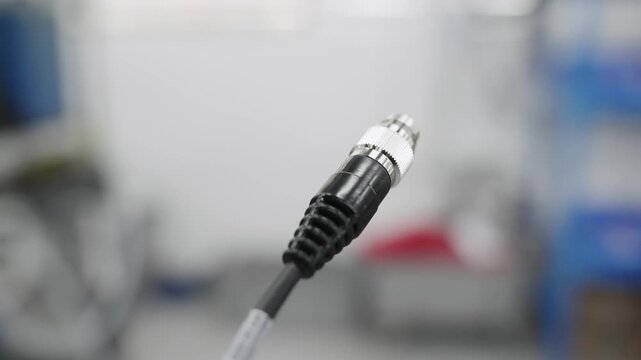 Quality control of black industrial cable metal connector molding process
