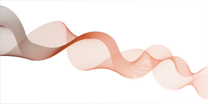 Abstract wave line art on white background modern design for wallpaper. red blend futuristic technology flow tech transparent line stripe energy connection web music and sound.