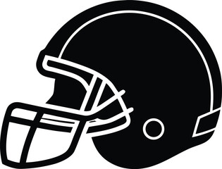Fototapeta premium American football helmet icon vector silhouette symbol