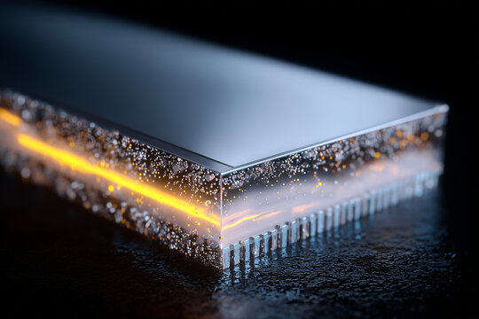 Next-generation solid-state battery interior with crystalline electrolyte and glowing energy.