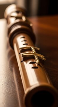 Close-up of a Flute - Musical Instrument Detail.