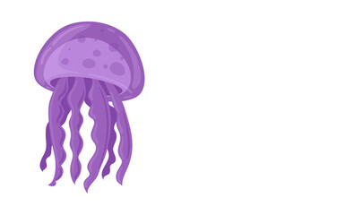purple jellyfish on white © zorica