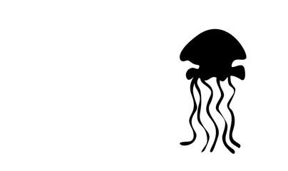 silhouette of a jellyfish © zorica