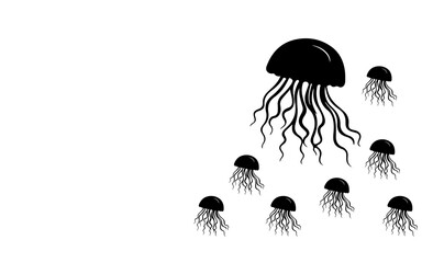 silhouette of a  jellyfish © zorica