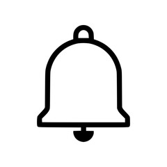 Obraz premium Minimal notification bell icon in clean flat SVG style. Simple UI symbol ideal for alerts, reminders, mobile apps, and dashboard interfaces.