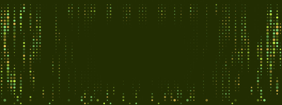 Green Matrix Digital Rain Background for Cybersecurity and Data Encryption Concepts