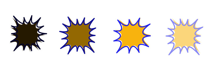 Comic Book Style Explosion Bubbles for Retro Pop Art Graphic Design © SimpleDesignStudio