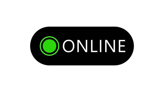 Notification sign or indication if online.