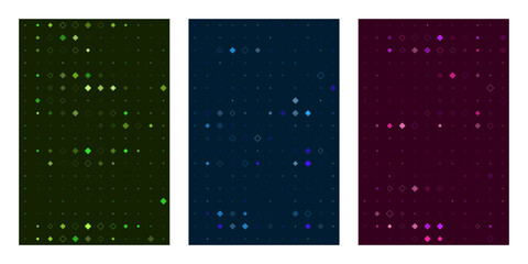 Naklejka premium Abstract Data Visualization Background with Digital Grid and Glowing Rhombus Shapes