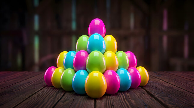 Globos de colores brillantes y alegres