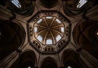 Obraz premium Dome of speyer cathedral interior germany