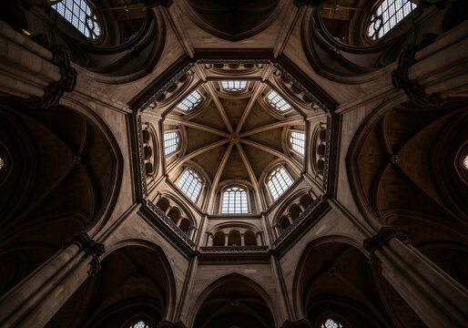 Dome of speyer cathedral interior germany