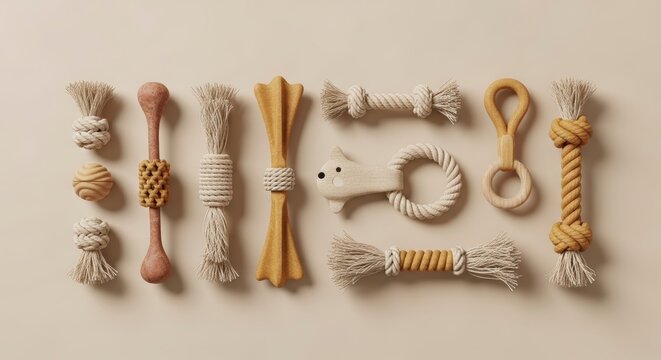 Variety of ropes and knots on display.