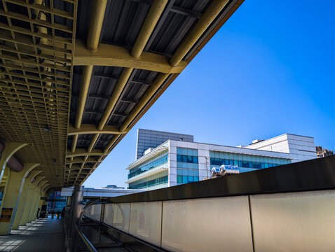 Aesthetic view of Xihu MRT Station in Taipei, Taiwan, capturing modern transportation and urban design in Neihu District. 15-03-2026