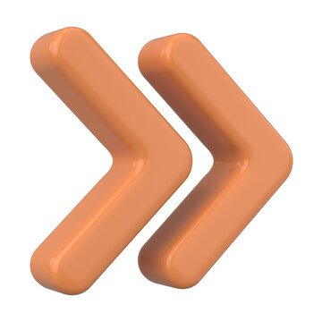 Next button. Continue button. Arrow icon. 3D illustration.