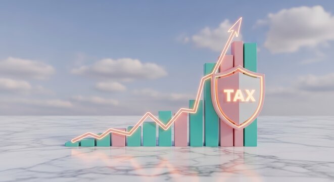 Taxation growth shield protection concept.