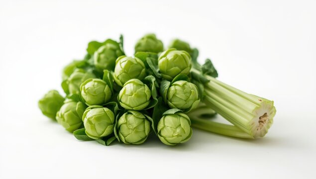 Traditional Thai cooking vegetable Spilanthes on white background