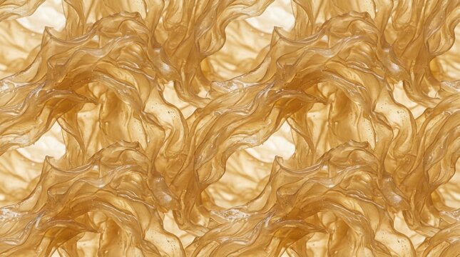 Translucent sea moss gel sheet folds closeup. Marine wellness and hydration texture concept.