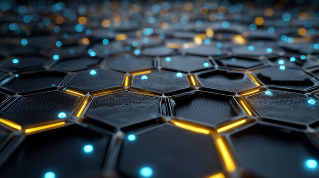 Macro view of a graphene supercapacitor energy storage circuit board.