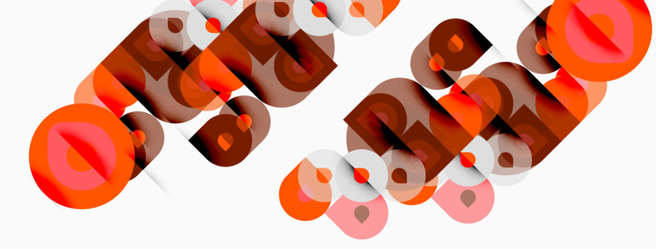 Orange text displays ORA repeated several times. Shadows create depth, simple design, modern aesthetic.