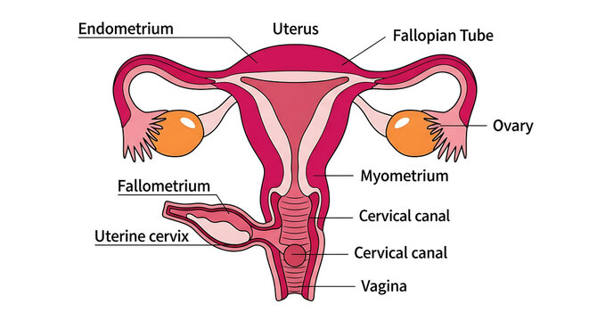 Detailed anatomy of the female reproductive system