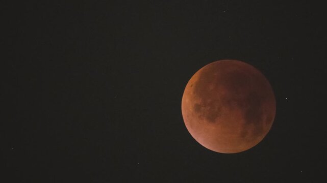 Time-lapse of Total Lunar Eclipse with Moon Moving Across the Field of View