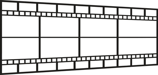 Obraz premium Filmstrip vector strip graphic element for movie production