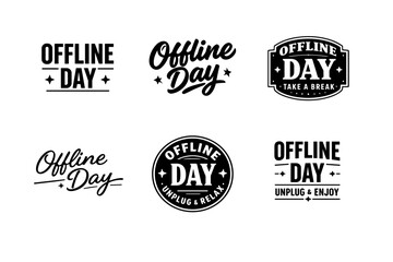 Obraz premium Offline day designs: take a break, unplug, and relax