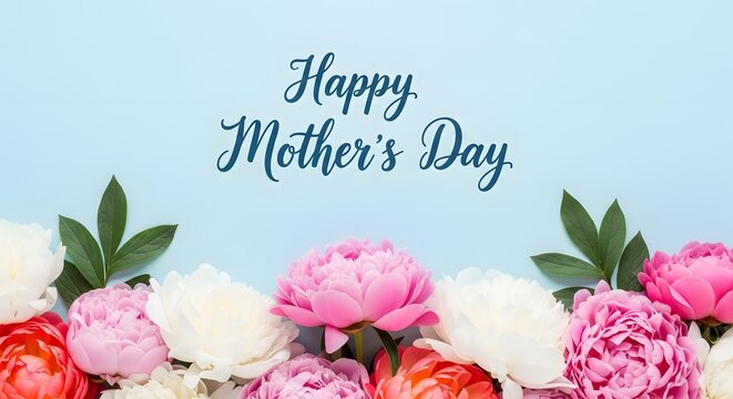 Happy mother's day wishes with beautiful flowers for mom