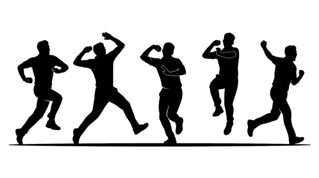 Cricket Bowling Silhouette Master Collection