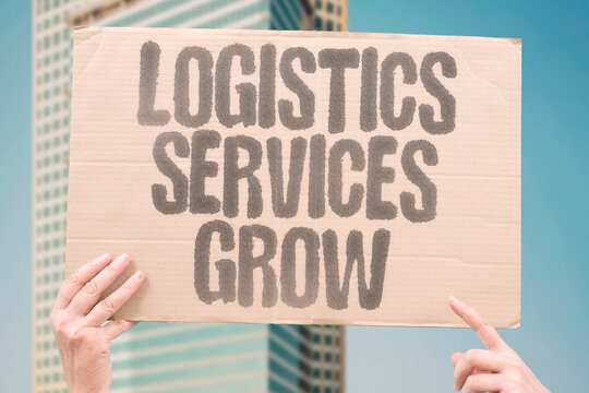 "Logistics Services Grow" Demand for third-party logistics services continues to grow as businesses outsource their warehouse and delivery operations. LOGISTICS. SUPPLY. SERVICE. WAREHOUSE. GROWTH.
