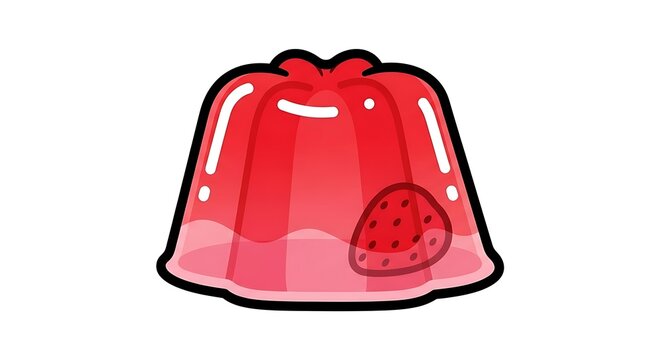 Strawberry jelly dessert sweet food.