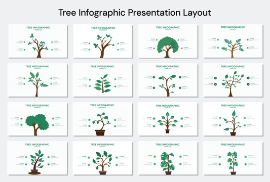 tree infographic, graph for steps to reach the goal, template vector eps. Business Growth Concept, Eco Friendly Data Visualization Design
