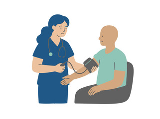Fototapeta premium Healthcare Professional Checks Patient