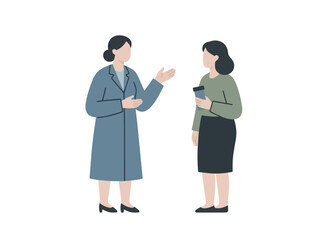 Fototapeta premium Women conversing in a professional setting