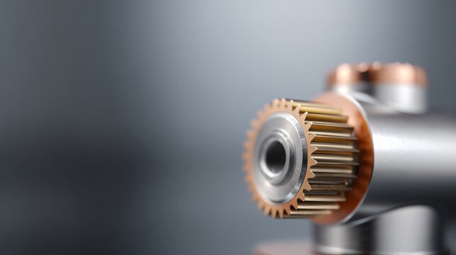 Precision engineering in action close-up of a mechanical gear component in a workshop environment