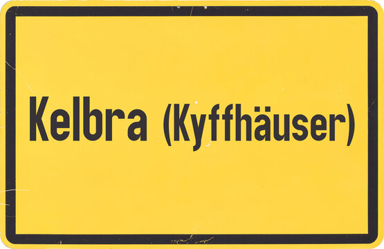 Ortsschild Kelbra (Kyffh&auml;user)