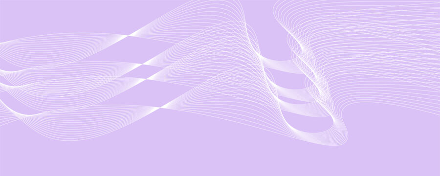 Abstract pastel lilac violet lavender purple with gradient wave background. Simple pattern for display product ad website template wallpaper poster. Eps10 vector